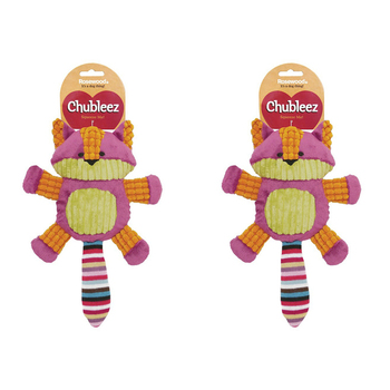 2PK Rosewood Chubleez 36cm Charlie Cat Soft Plush Pet Dog Interactive Fun Play Toy