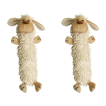 2PK Rosewood Chubleez 21cm Small Noodle Cuddle Buddy Plush Pet Dog Squeaker Toy