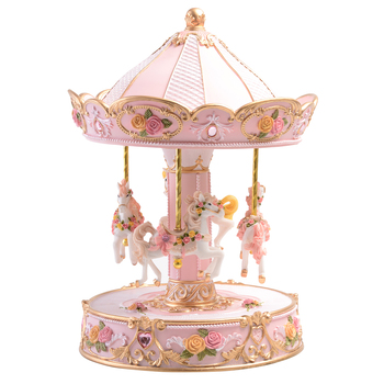 Gibson Gifts Classic Musical Rose Carousel Large 25x20cm