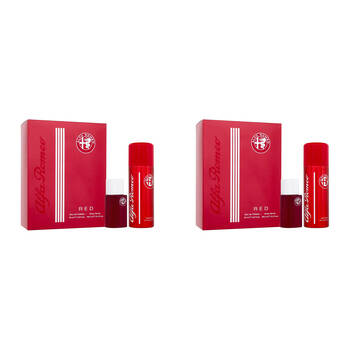 2x 2pc Alfa Romeo Red 15ml EDT & 150ml Deodorant Spray Gift Set
