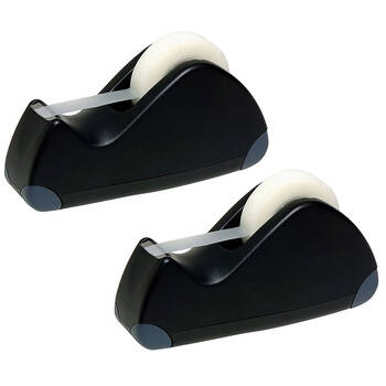 2PK Marbig 66m Rolls Tape Dispenser w/ Rubberised Feet