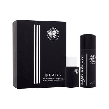 2pc Alfa Romeo Black 15ml EDT & 150ml Deodorant Spray Gift Set
