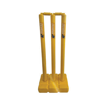 Regent Aussie Lightweight Backyard Cricket Playing Plastic Stump Set Yellow