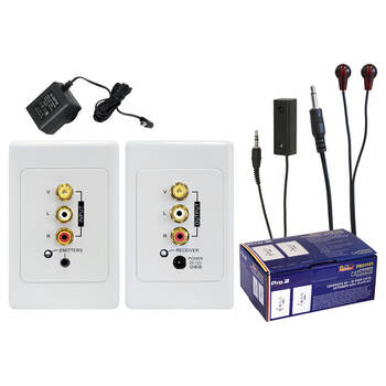 Pro2 Active Composite Stereo IR Over CAT5 Wall Plate Extender Kit White