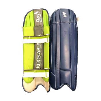 Kookaburra Pro 1500 Navy Cricket Wicket Keeping Leg Guards Pads Adult