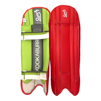 Kookaburra Pro 1500 Red Cricket Wicket Keeping Pads Size Adult