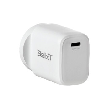 3sixT Wall Charger ANZ 20W USB-C Wall PD Adapter White