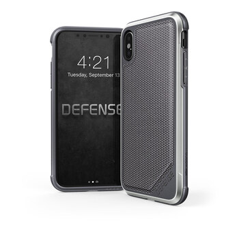 Defense Lux Nylon Phone Case Cover For iPhone X/XS - Grey