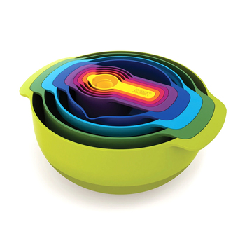 9pc Joseph Joseph Nest 9 Plus Food Preperation Bowl Set Multi Colour