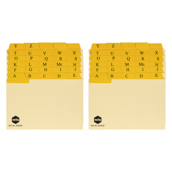 2PK Marbig 6x4'' Manilla Guide Card A-Z/1-31 Plastic Tabs