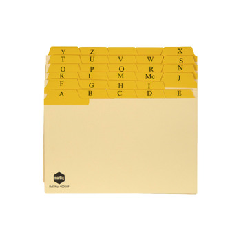 Marbig 8x5'' Manilla Guide Card A-Z/1-31 Plastic Tabs