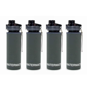 4PK Annabel Trends Watermate Neoprene Drink Bottle Cover - Charcoal