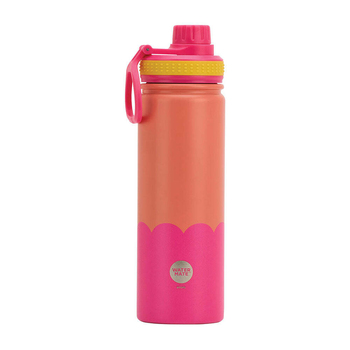 Annabel Trends Watermate Wave 600ml Stainless Steel Bottle Orange Hot Pink