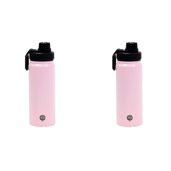 2PK Annabel Trends Watermate 550ml Stainless Steel Bottle Pale Pink