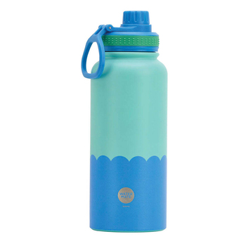 Annabel Trends Watermate Wave 1000ml Stainless Steel Bottle Aqua Blue
