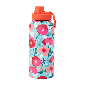 Annabel Trends Watermate 950ml Stainless Steel Bottle Sherbet Poppies