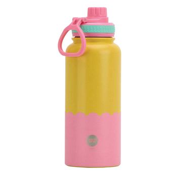 Annabel Trends Watermate Wave 1000ml Stainless Steel Bottle Yellow Candy