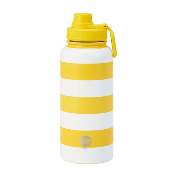 Annabel Trends Watermate 950ml Stainless Steel Bottle Yellow Stripe