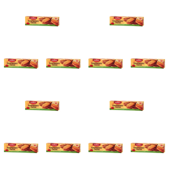 12PK Montego Raspberry Cream Baked Biscuit Food Snack 250g