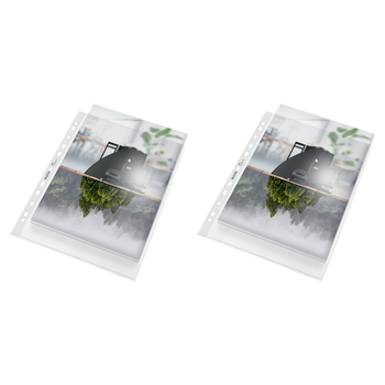 50pc Leitz Recycle Maxi Plastic A4 File Sleeve Sheet Protector - Clear