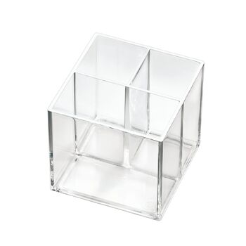 iDesign 10.79x10.16cm Cosmetic Cube Organiser - Clear/Matte White