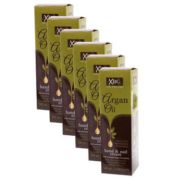 6PK XBC Argan Oil Hand & Nail Cream w/ Shea Butter 100ml Moisturiser
