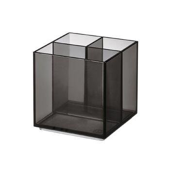iDesign 10.79cm Cosmetic Cube Makeup Organiser - Smoke/Matte Black
