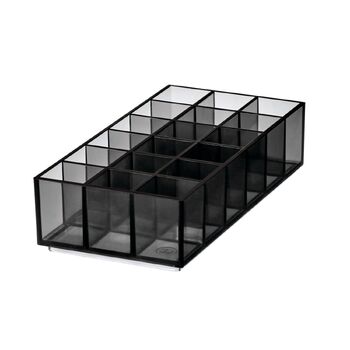 iDesign 20.32x10.16cm Cosmetic Lip Station Organiser - Smoke/Matte Black