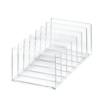 iDesign 20.32x10.16cm Cosmetic Palette Station - Clear/Matte White