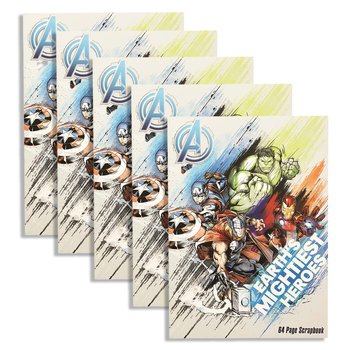 5PK Avengers 64-Page Scrapbook Kids Art Craft Writing Notebook