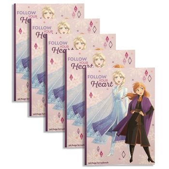 5PK Frozen 2 Kids Art Craft 64-Page Scrapbook Notebook