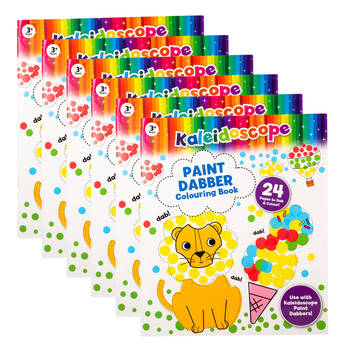 6PK Kaleidoscope Paint Dabbers Colouring Book Kids Art Stationery 3y+