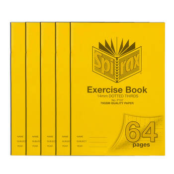 5PK Spirax 70 gsm 14mm Dotted No.P107 Excersice Book