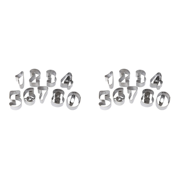 2 x 9pc Wiltshire Number Shaped Cookie/Biscuit Bakeware Cutters