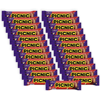 25pc Cadbury Picnic 46g Chocolate Bars Confectionery