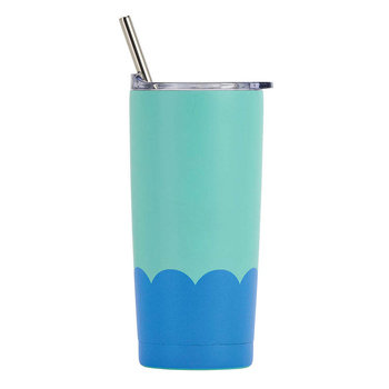 Annabel Trends 500ml Stainless Steel Wave Smoothie Tumbler Aqua Blue