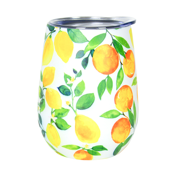 Annabel Trends Double Walled Wine Tumbler Stainless Steel 295ml Amalfi Citrus
