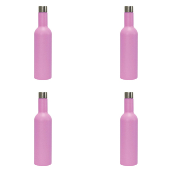 4PK Annabel Trends Stainless Steel 750ml Wine Bottle - Gelato Pink