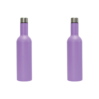 2PK Annabel Trends Stainless Steel 750ml Wine Bottle - Gelato Purple