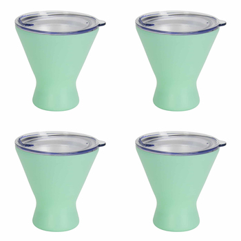 4PK Annabel Trends 250ml Stainless Steel Double Walled Cocktail Cup Gelato Mint