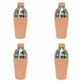 4PK Annabel Trends Stainless Steel Cocktail Shaker 550ml/21cm - Peach