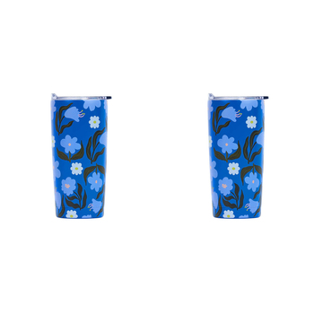 2PK Annabel Trends S/S Double Walled Smoothie Cup 500ml Nocturnal Blooms