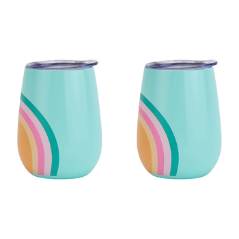 2PK Annabel Trends 295ml Stainless Steel Wine Tumbler - Sunrise