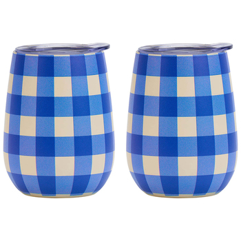 2PK Annabel Trends 295ml Stainless Steel Wine Tumbler - Cobalt Check