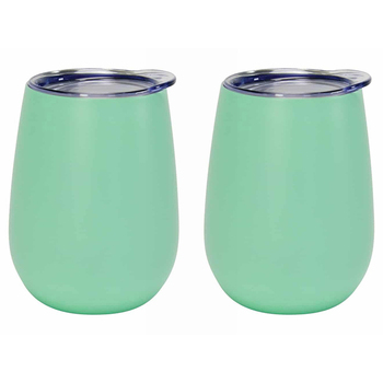 2PK Annabel Trends 295ml Stainless Steel Wine Tumbler - Gelato Mint