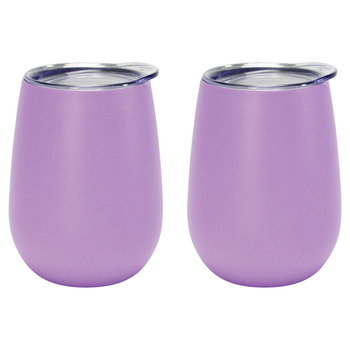 2PK Annabel Trends 295ml Stainless Steel Wine Tumbler - Gelato Purple