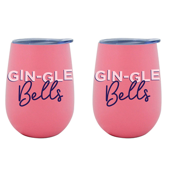 2PK Annabel Trends 295ml Stainless Steel Wine Tumbler - Gin-Gle Bells