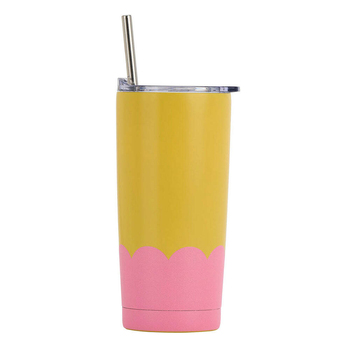 Annabel Trends 500ml Stainless Steel Wave Smoothie Tumbler Yellow Candy