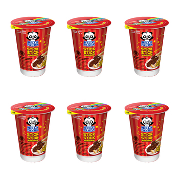 6PK Meiji Hello Panda Stick Biscuit Snack 20g - Chocolate