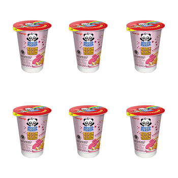 6PK Meiji Hello Panda Stick Biscuit Snack 20g - Strawberry